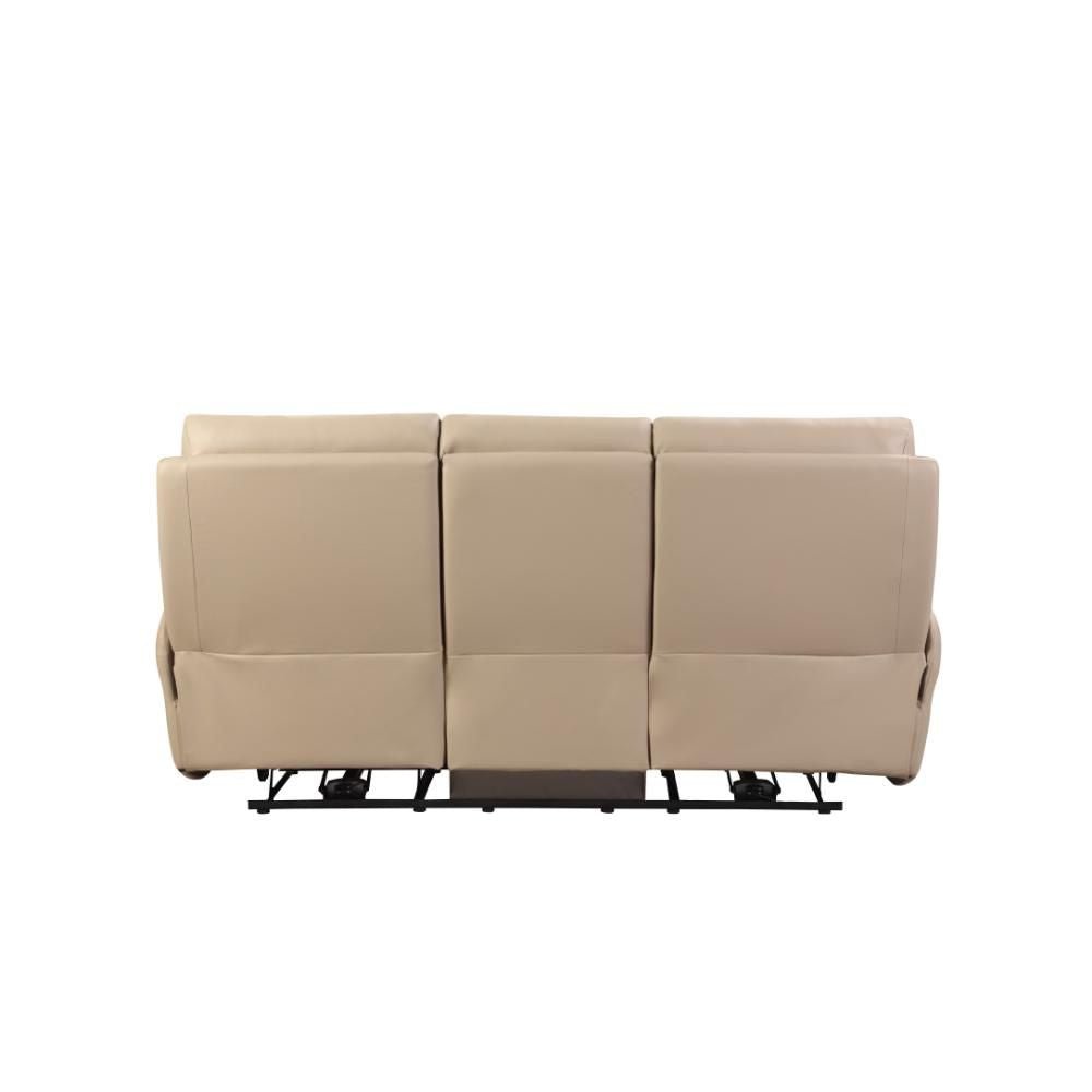 Foster Latte Leather Electric Reclining 3 Seater Sofa - Pendle Village Furniture