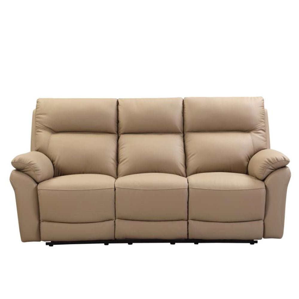 Foster Latte Leather Electric Reclining 2 Seater Sofa - Pendle Village Furniture
