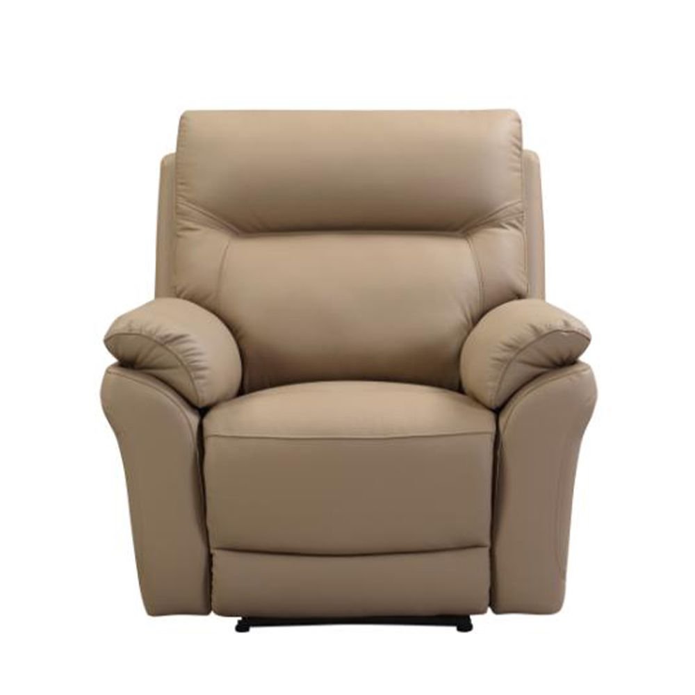 Foster Latte Leather Electric Reclining Armchair - Pendle Village Furniture