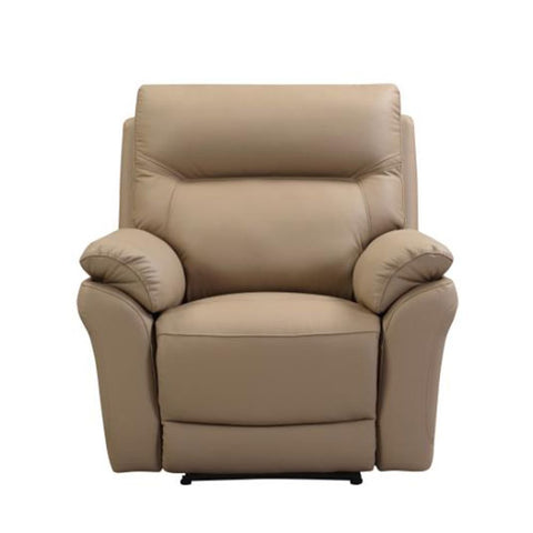 Foster Latte Leather Electric Reclining Armchair - Pendle Village Furniture