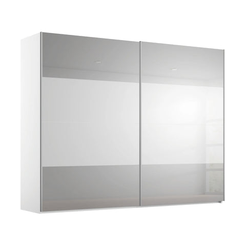 Rauch Frankfurt Two Tone Mirror Front Sliding Door Wardrobe - W316cm - Pendle Village Furniture