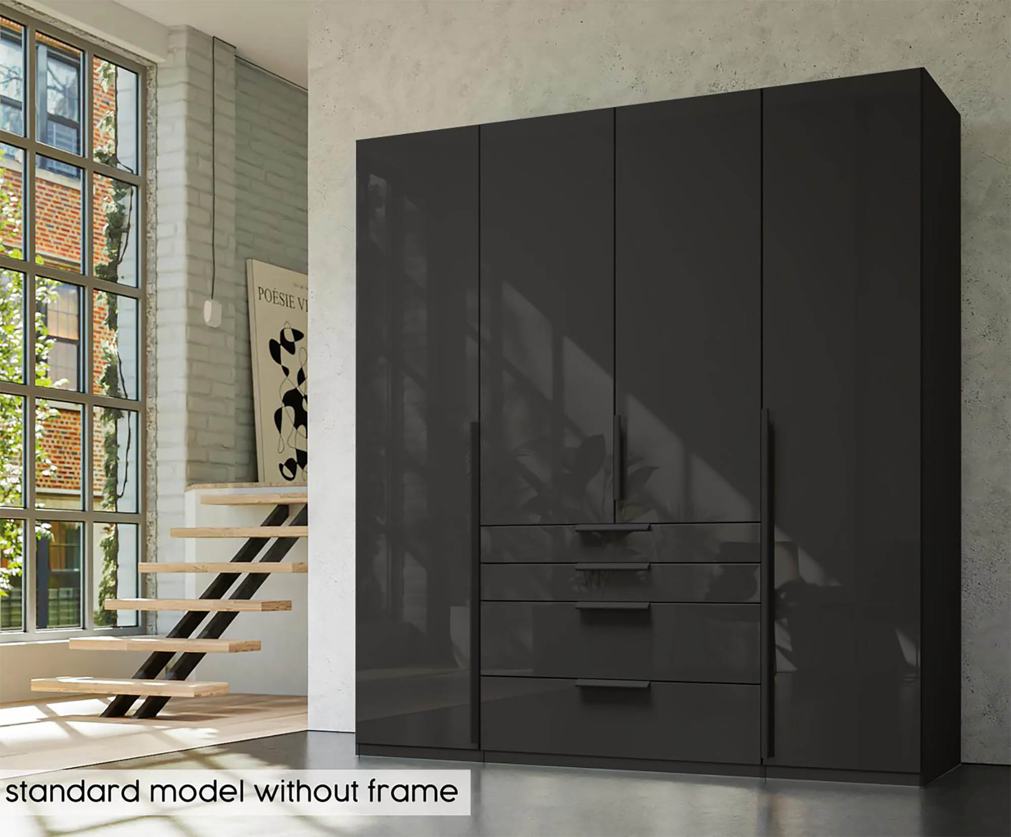 Four door wardrobe hotsell