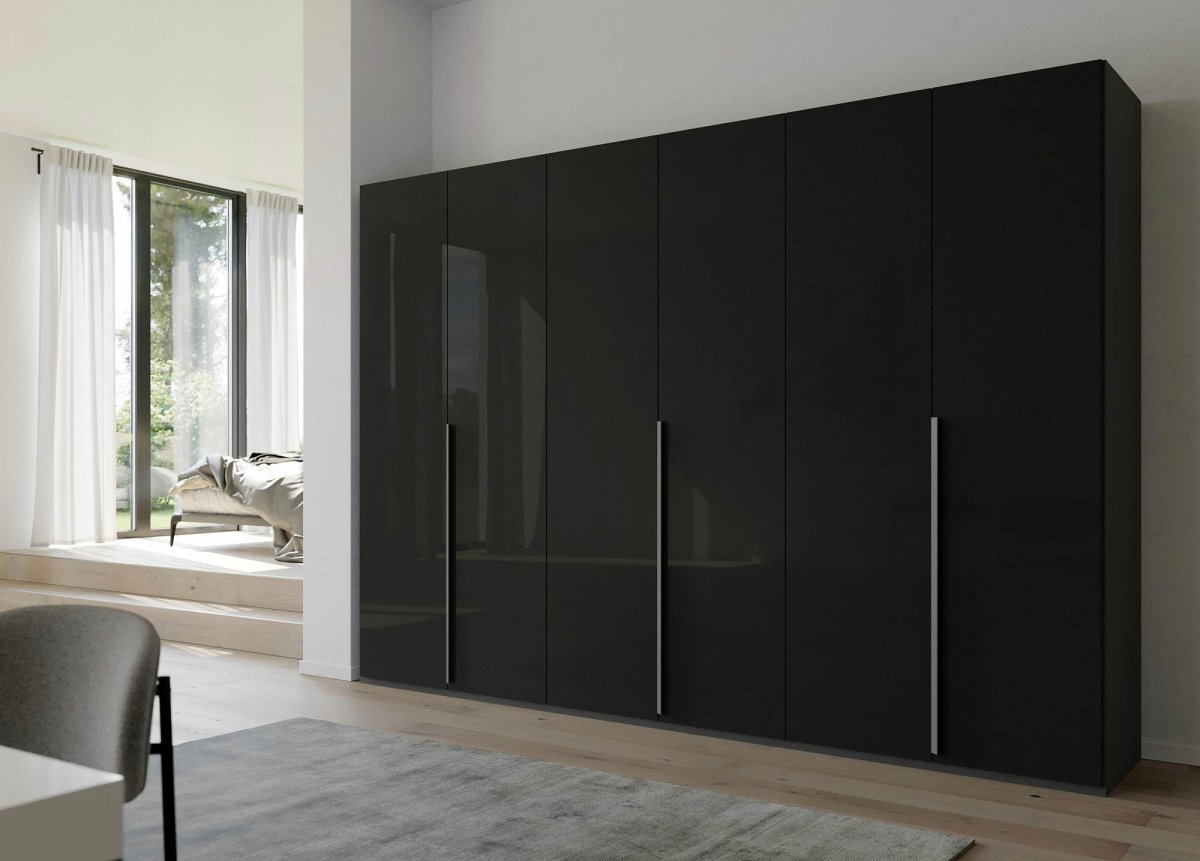 Frans 300cm Glass 6 Door Wardrobe - Pendle Village Furniture