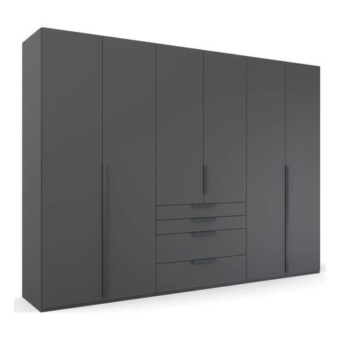 Rauch Frans Black Large 6 Door Wardrobe sale, 3m long 223cm height - 001