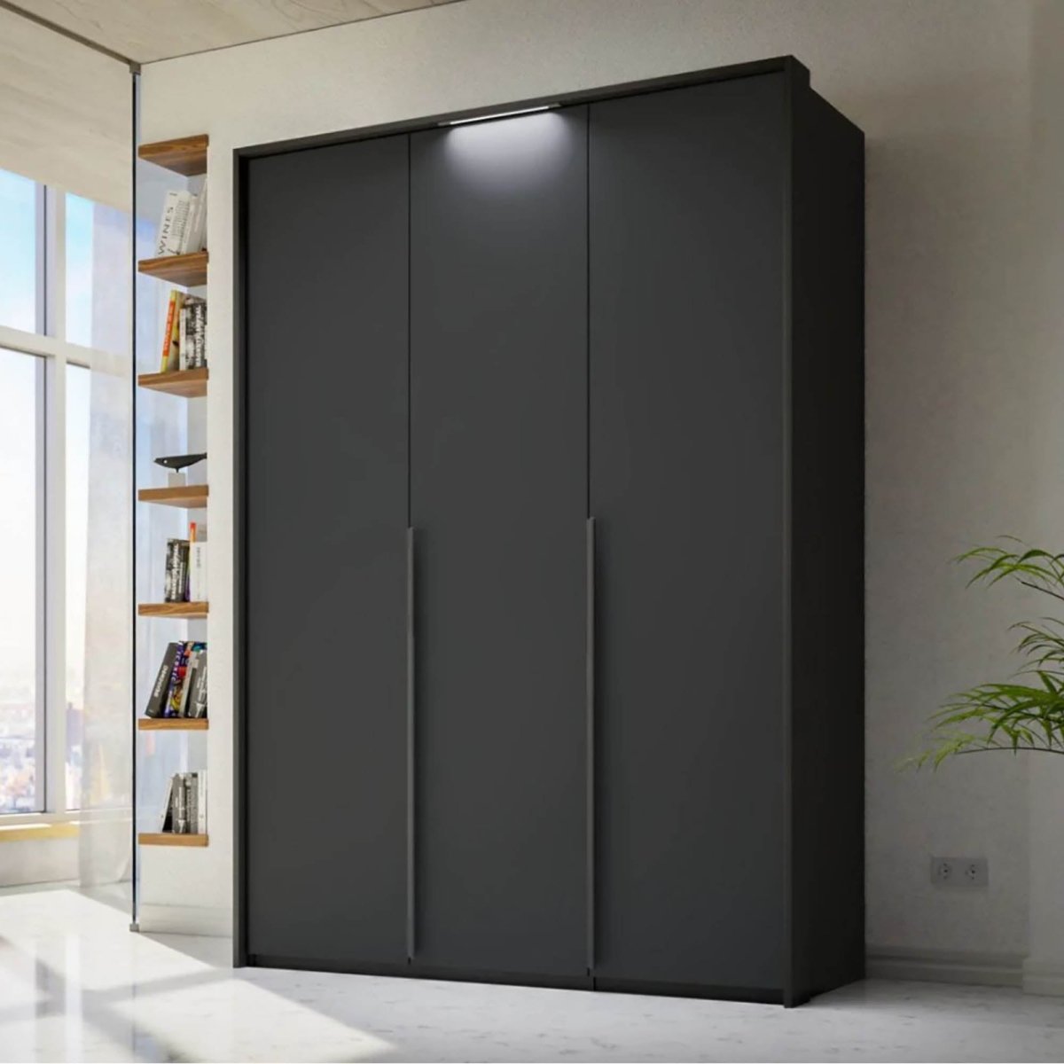 Frans 151cm Decor 3 Door Hinged Wardrobe - Pendle Village Furniture