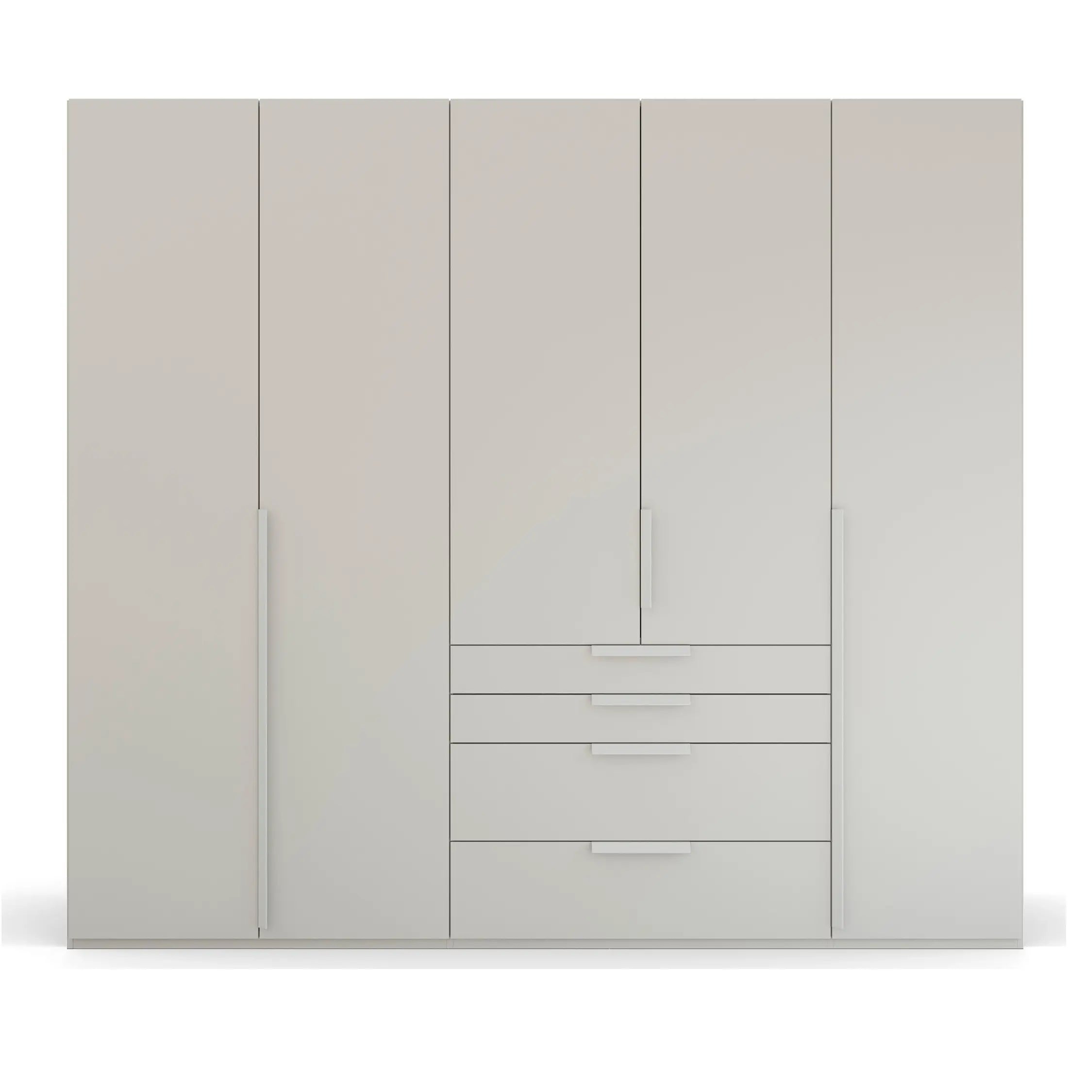 Frans 250cm Decor 5 Door Wardrobe With Drawers