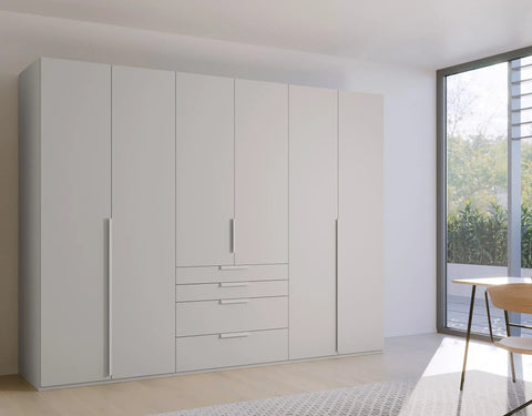Rauch Frans Silk Grey Large 6 Door Wardrobe sale, 3m long 223cm height - 001
