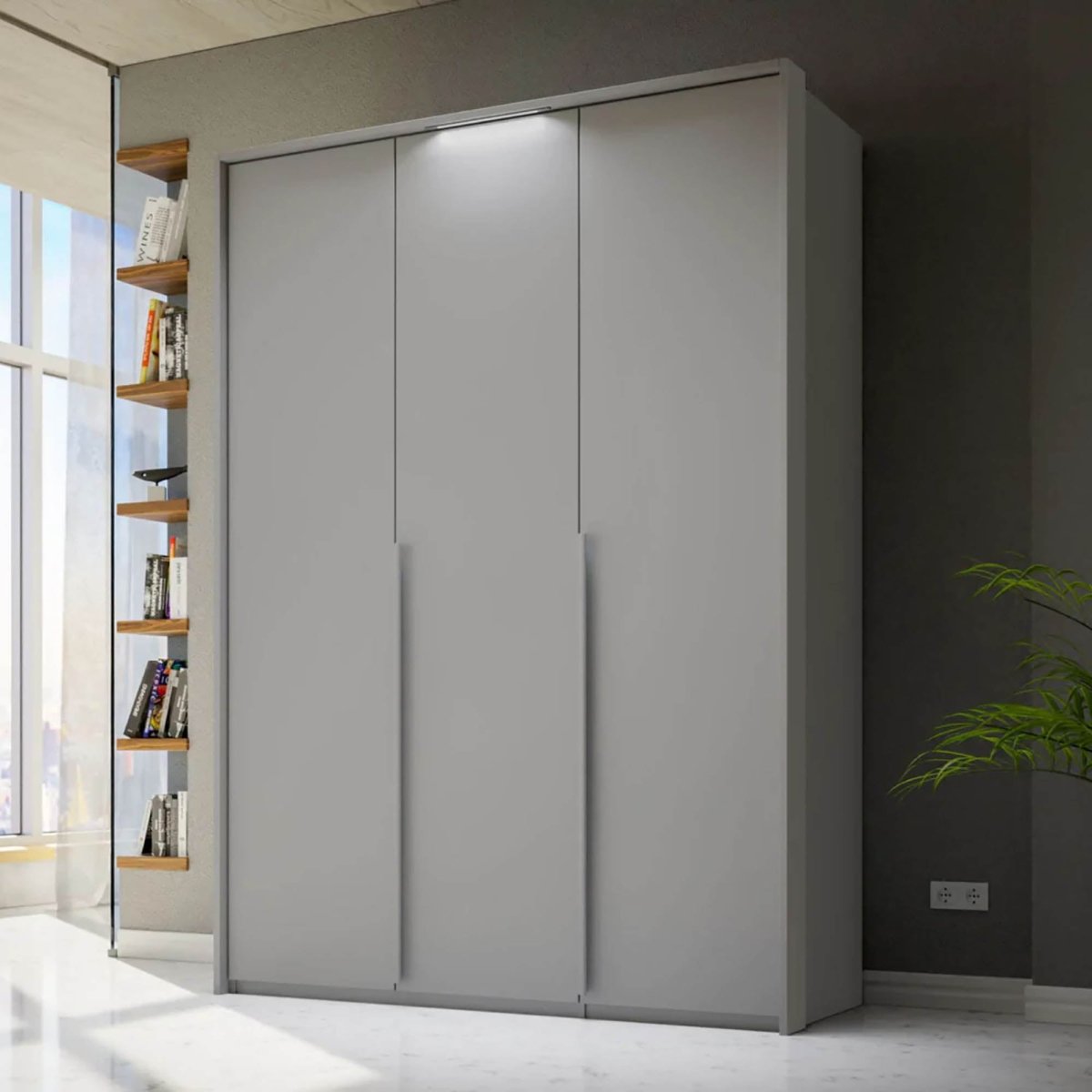 Frans 151cm Decor 3 Door Hinged Wardrobe - Pendle Village Furniture