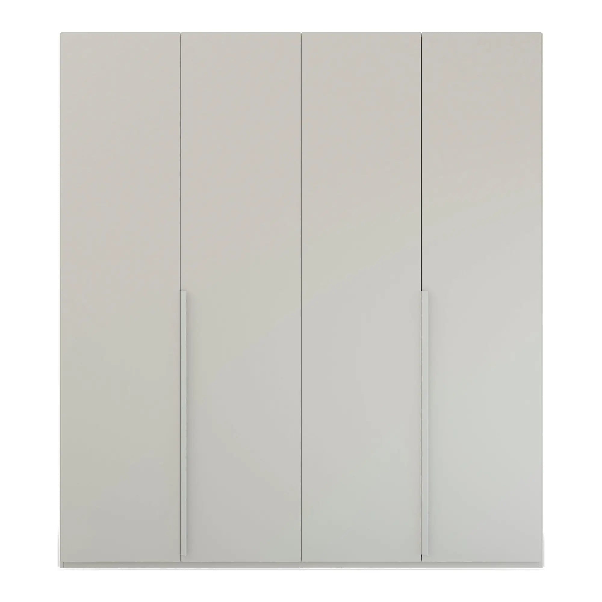 Rauch Frans Hinged Door Wardrobe with puristic design, revolving doors, spacious interior, premium quality, and soft-close mechanism. Customize your storage with 10-year warranty. Free assembly service included. - Silk Grey Colour Front View