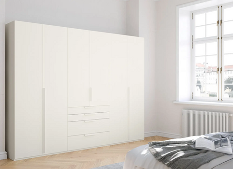 Rauch Frans White Large 6 Door Wardrobe sale, 3m long 223cm height - 001