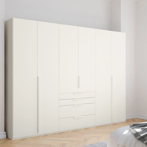 Rauch Frans White Large 6 Door Wardrobe sale, 3m long 223cm height - 002