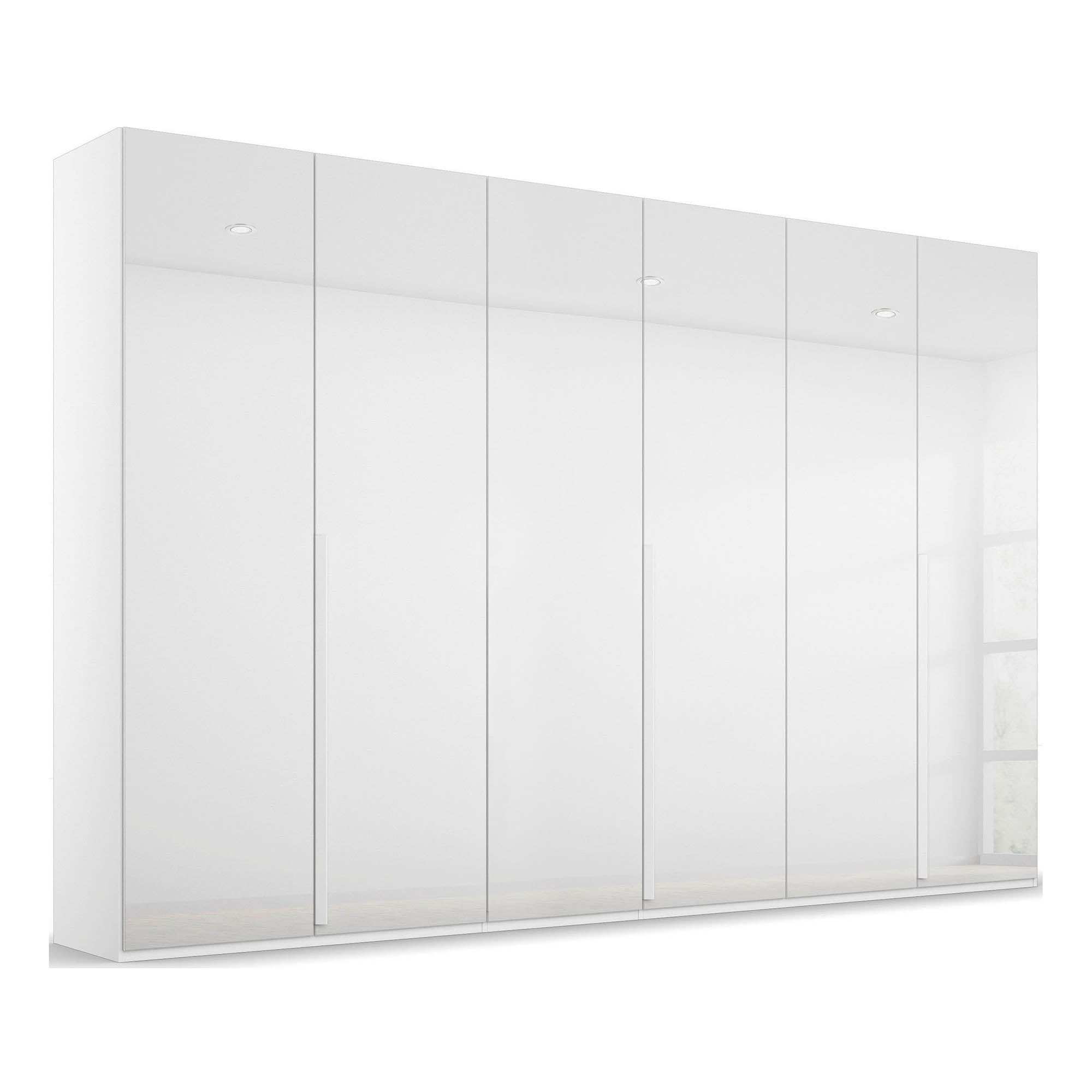 Frans White 6 door 3m long wardrobe with Mirror, comes with premium interior. Available for Sale online free delivery and assembly, Pay with interest free monthly instalments 
