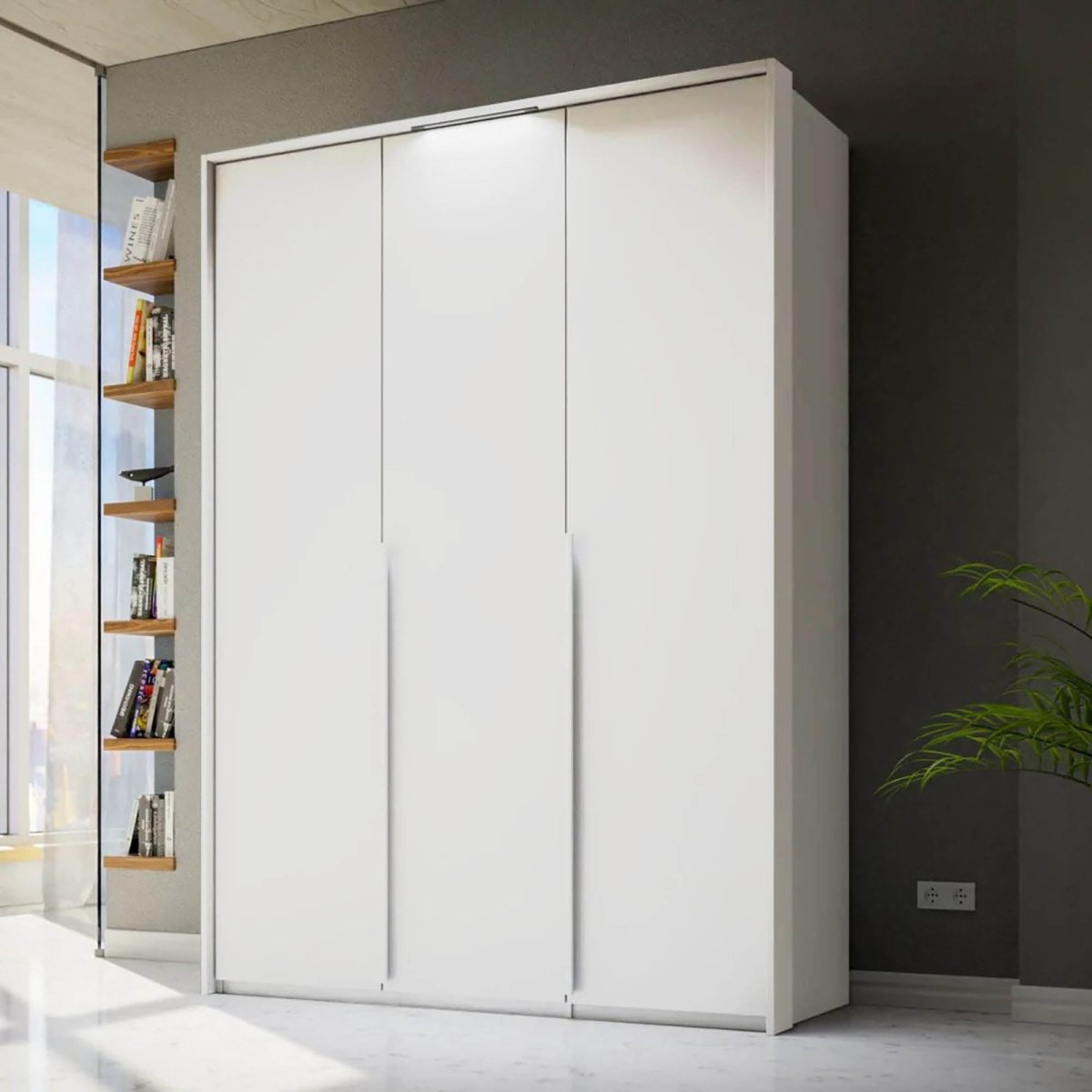 Frans 151cm Decor 3 Door Hinged Wardrobe - Pendle Village Furniture