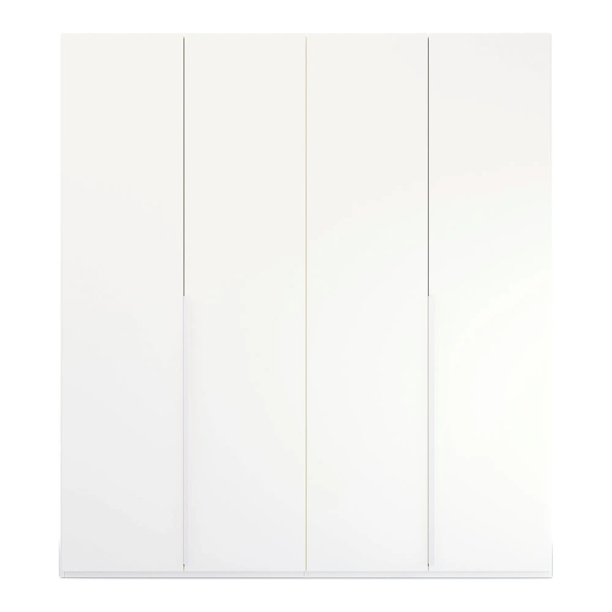 Rauch Frans Hinged Door Wardrobe with puristic design, revolving doors, spacious interior, premium quality, and soft-close mechanism. Customize your storage with 10-year warranty. Free assembly service included. - White Colour Front View