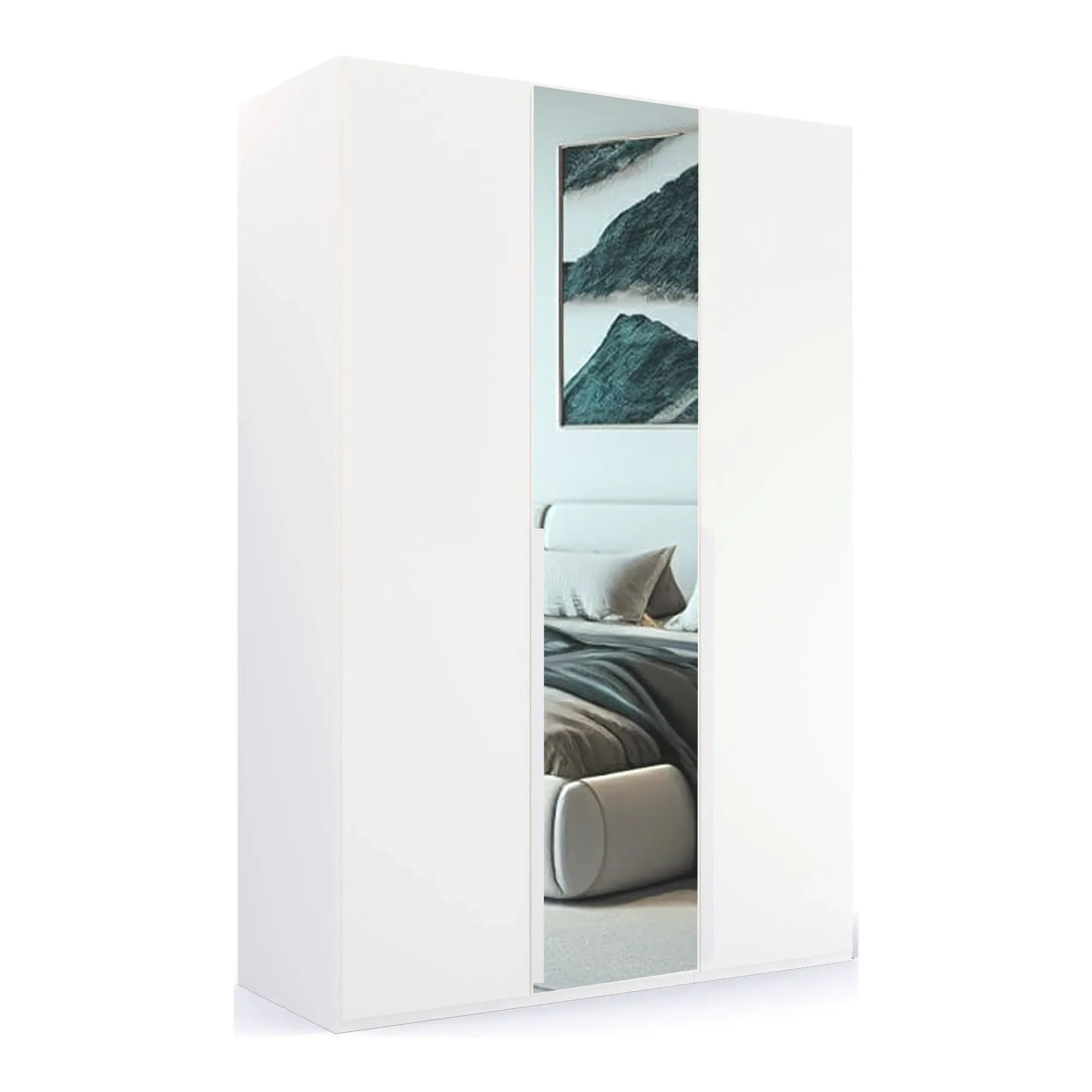 Frans 151cm Decor 3 Door Hinged Wardrobe - Pendle Village Furniture