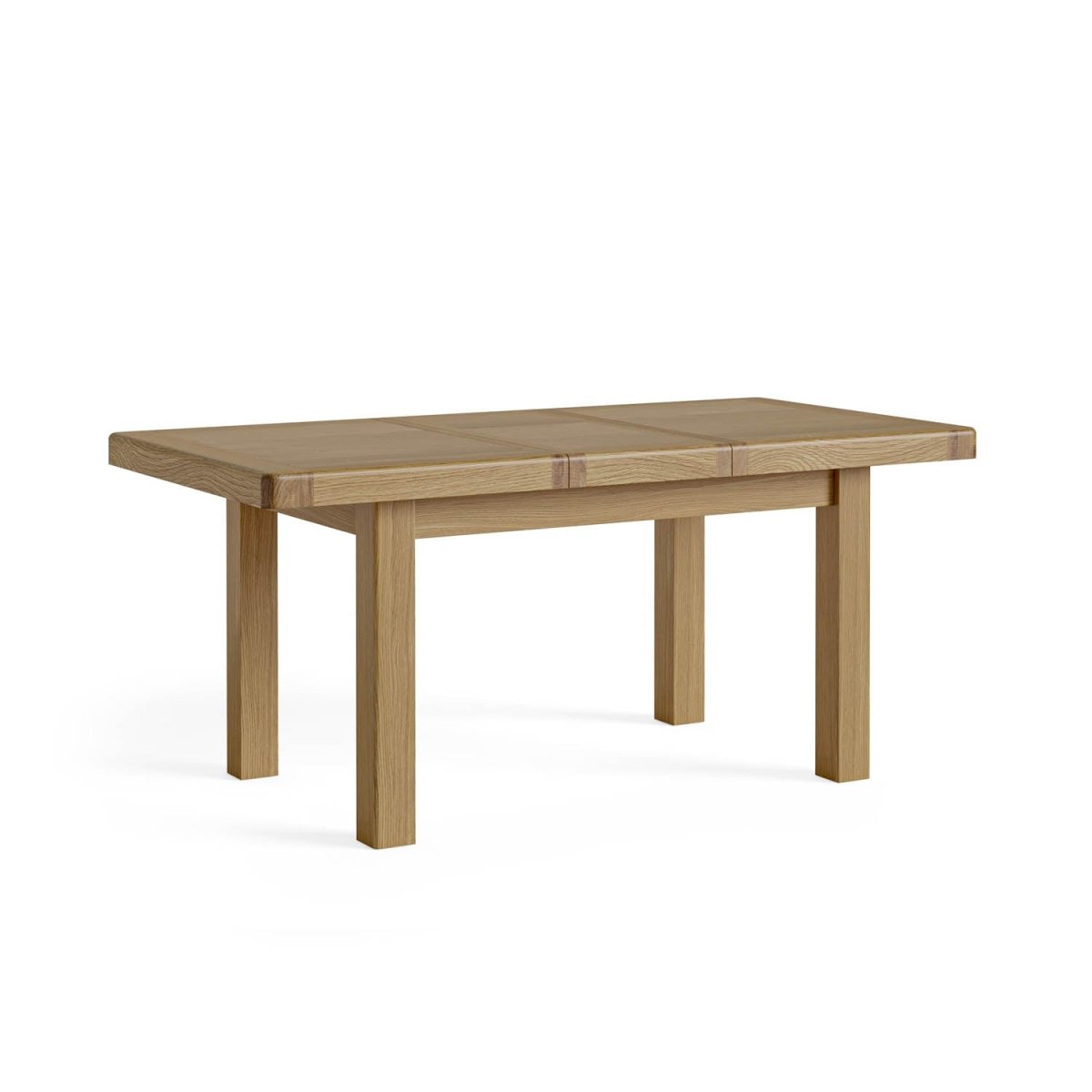 Norman Solid Oak Extending Dining Table and Upholstered Chair Set - Pendle Village Furniture