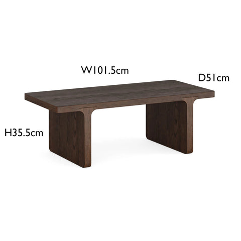 Saint Amond Dark Wood Coffee Table - Pendle Village Furniture