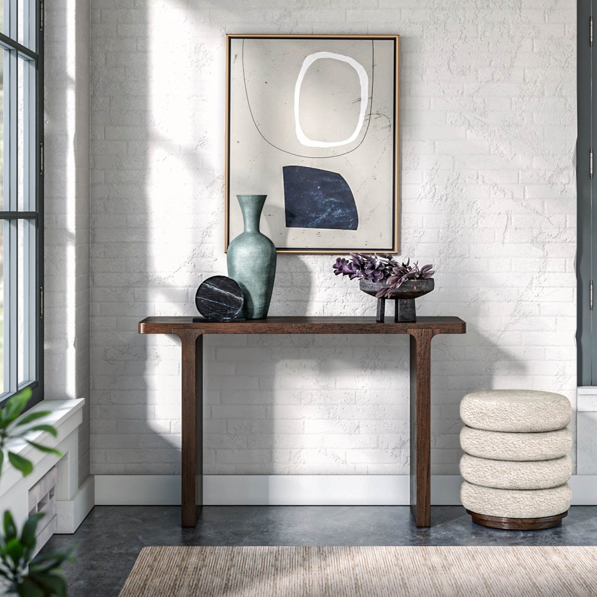 Saint Amond Dark Wood Console Table - Pendle Village Furniture