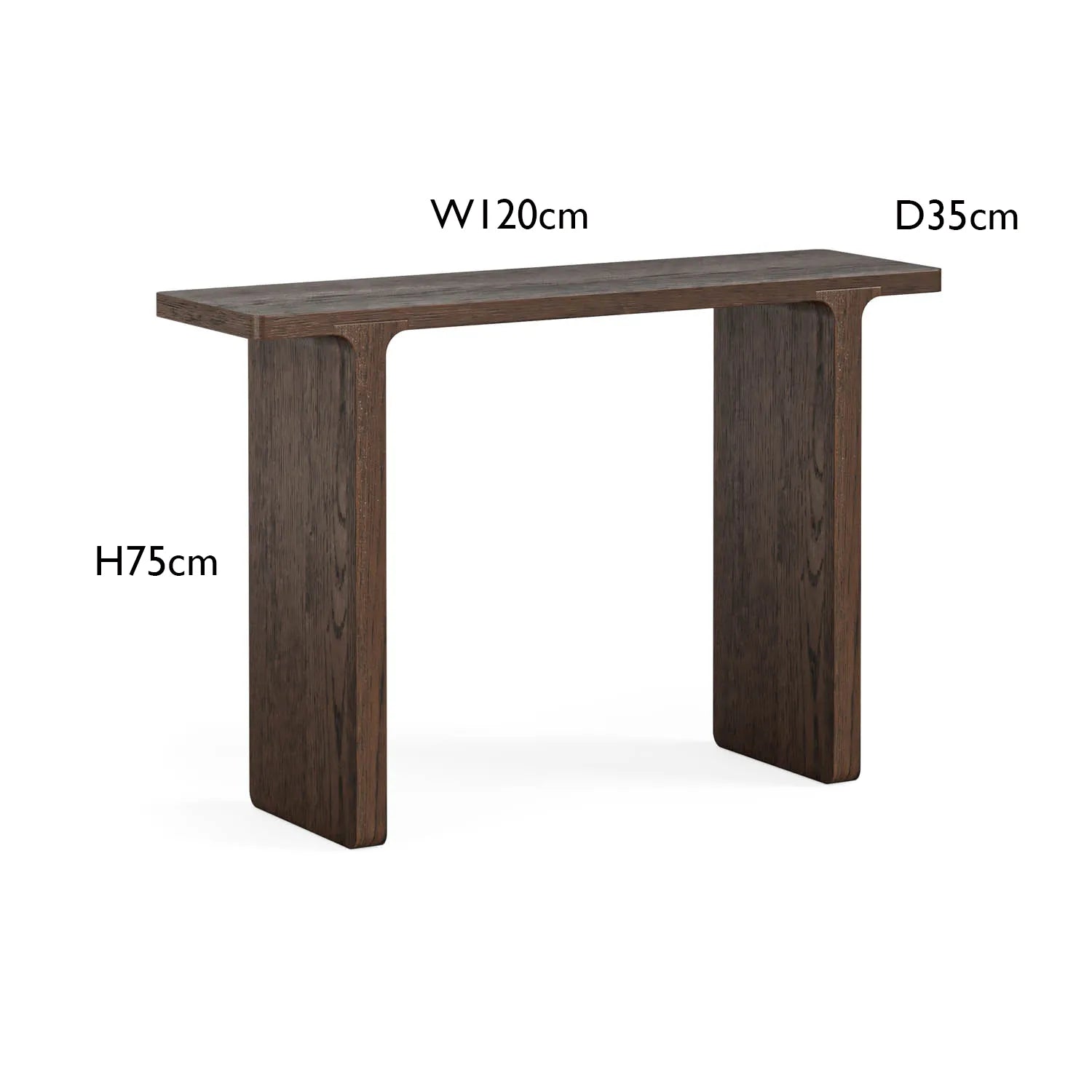 Saint Amond Dark Wood Console Table, Matching Furniture Available - Dimensions 