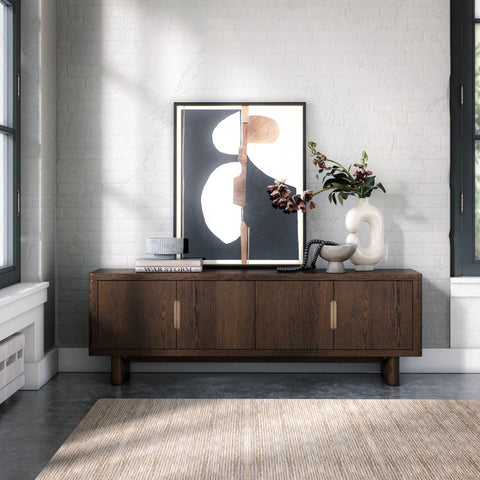 Saint Amond Dark Wood Media Unit - Pendle Village Furniture