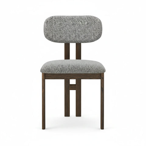 Set of 4, 6 or 8 modern french style grey dining chairs in oak frame