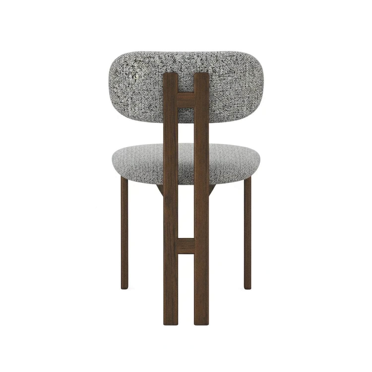 Dark Wood frame and Grey Fabric French Style Dining Chairs 