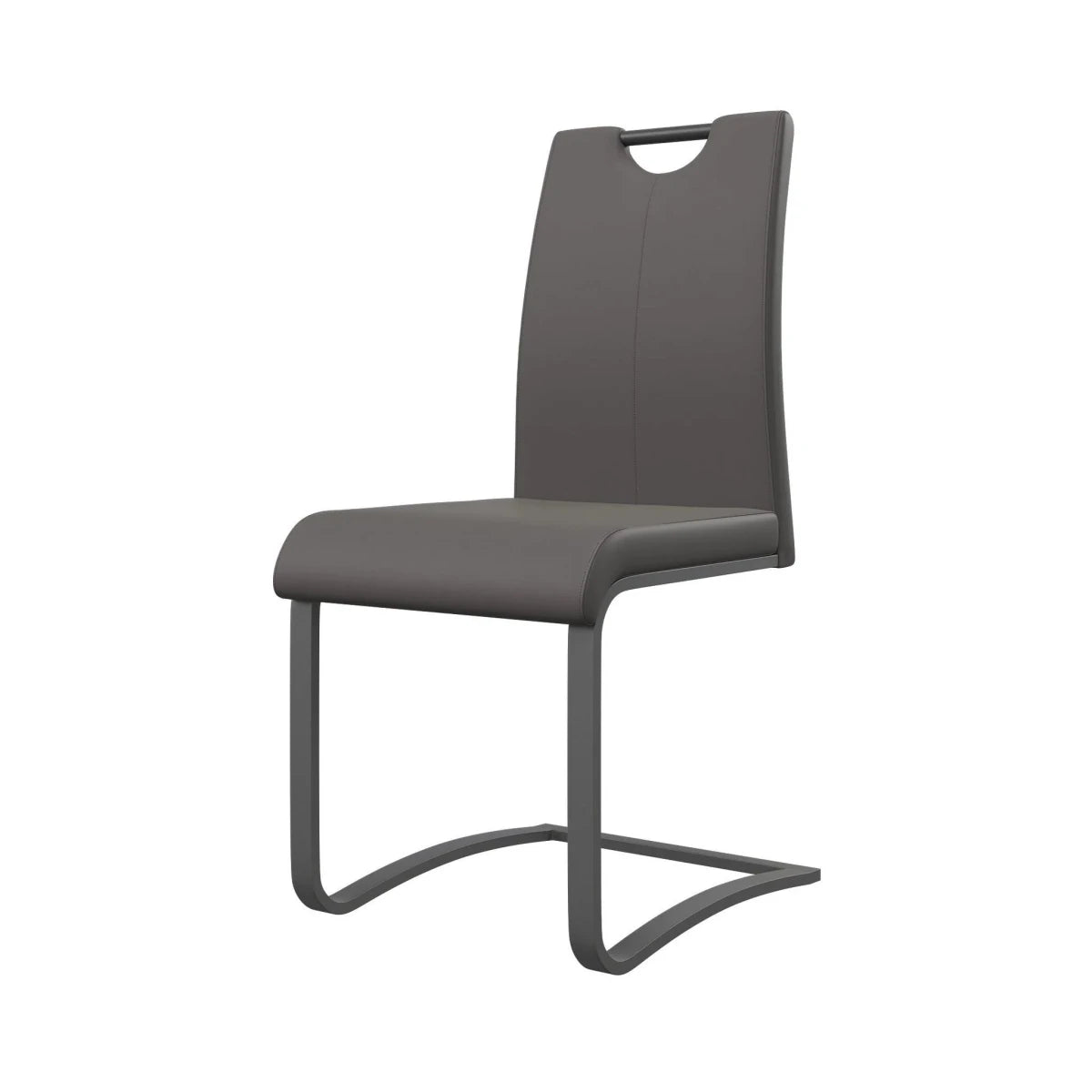 Samurai Extending Dining Table With Light Grey Ceramic top and Bianco Faux Leather Chairs-Bianco Grey Chair