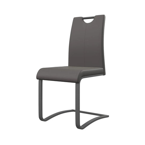 Samurai Extending Dining Table With Light Grey Ceramic top and Bianco Faux Leather Chairs-Bianco Grey Chair