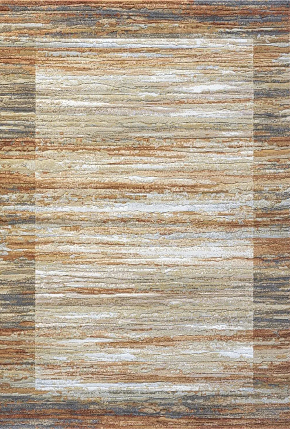 Galleria Rust/Orange Abstract Bordered Rug. Available in various designs and sizes- Main Image