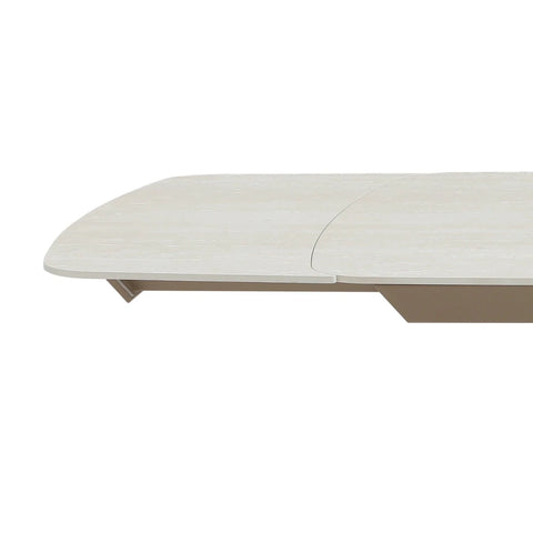 Gina Extending Dining Table Walnut Base & Italian White Travertine Top 180–260cm