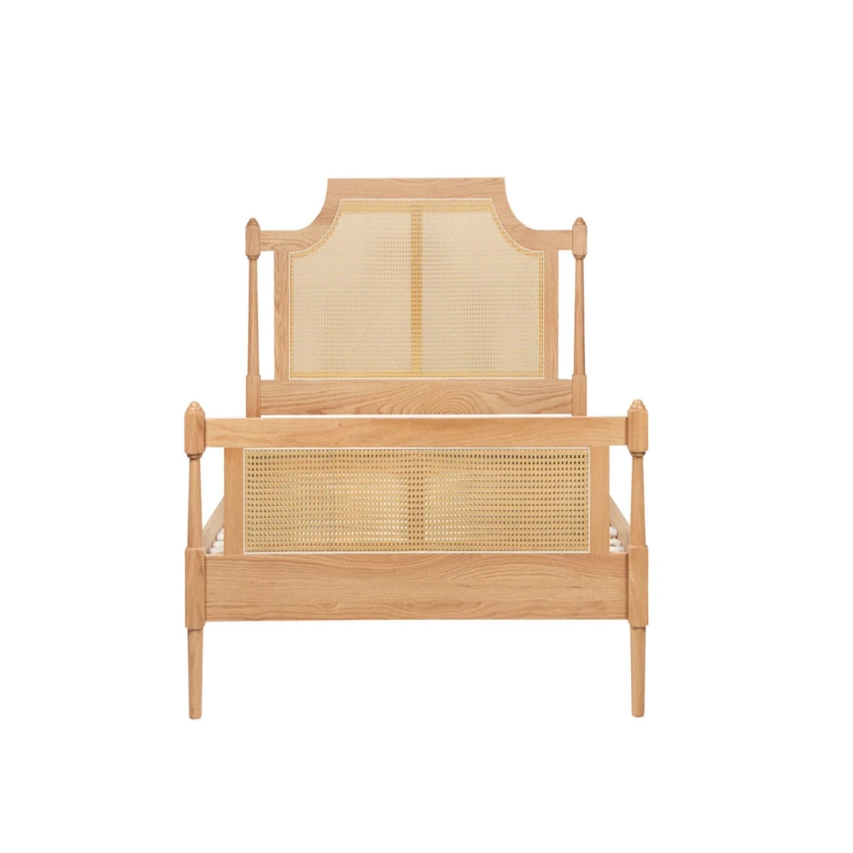 Durable bed base with strong slats for long lasting support.