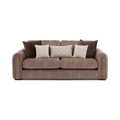 Soho Gemini Chocolate Fabric 3 Seater Sofa - Pendle Village Furniture