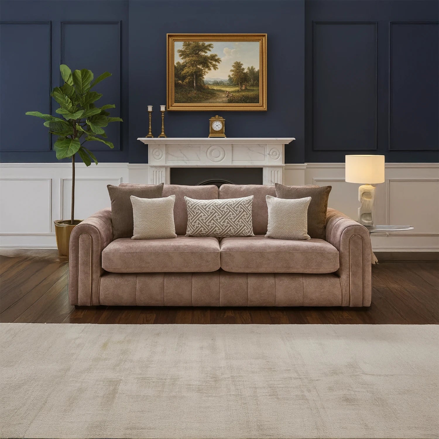 Soho Gemini Chocolate Fabric 3 Seater Sofa - Pendle Village Furniture