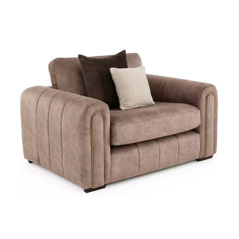 Soho Gemini Chocolate Fabric 3 Seater Sofa - Pendle Village Furniture