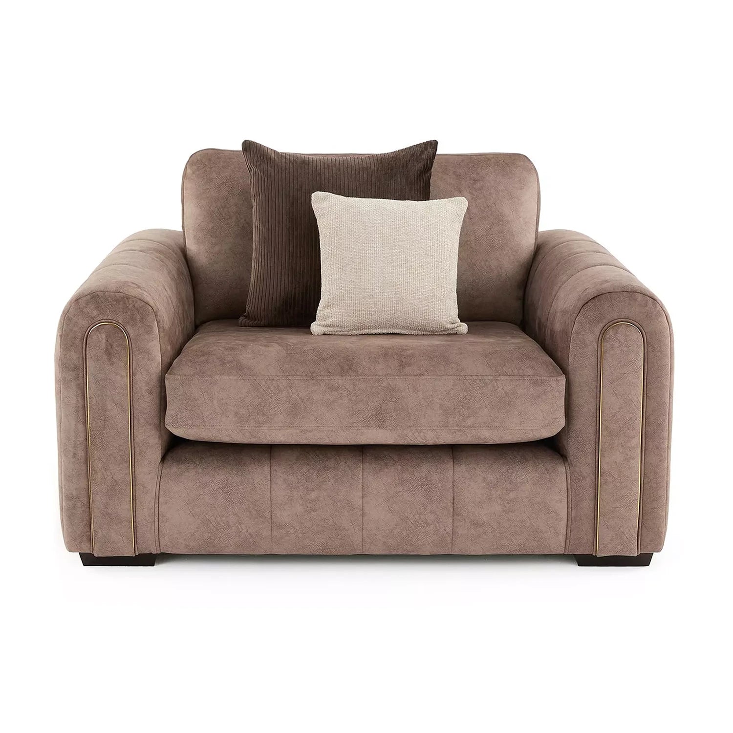 Soho Gemini Chocolate Fabric 3 Seater Sofa - Pendle Village Furniture