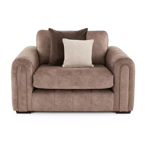 Soho Gemini Chocolate Fabric 3 Seater Sofa - Pendle Village Furniture