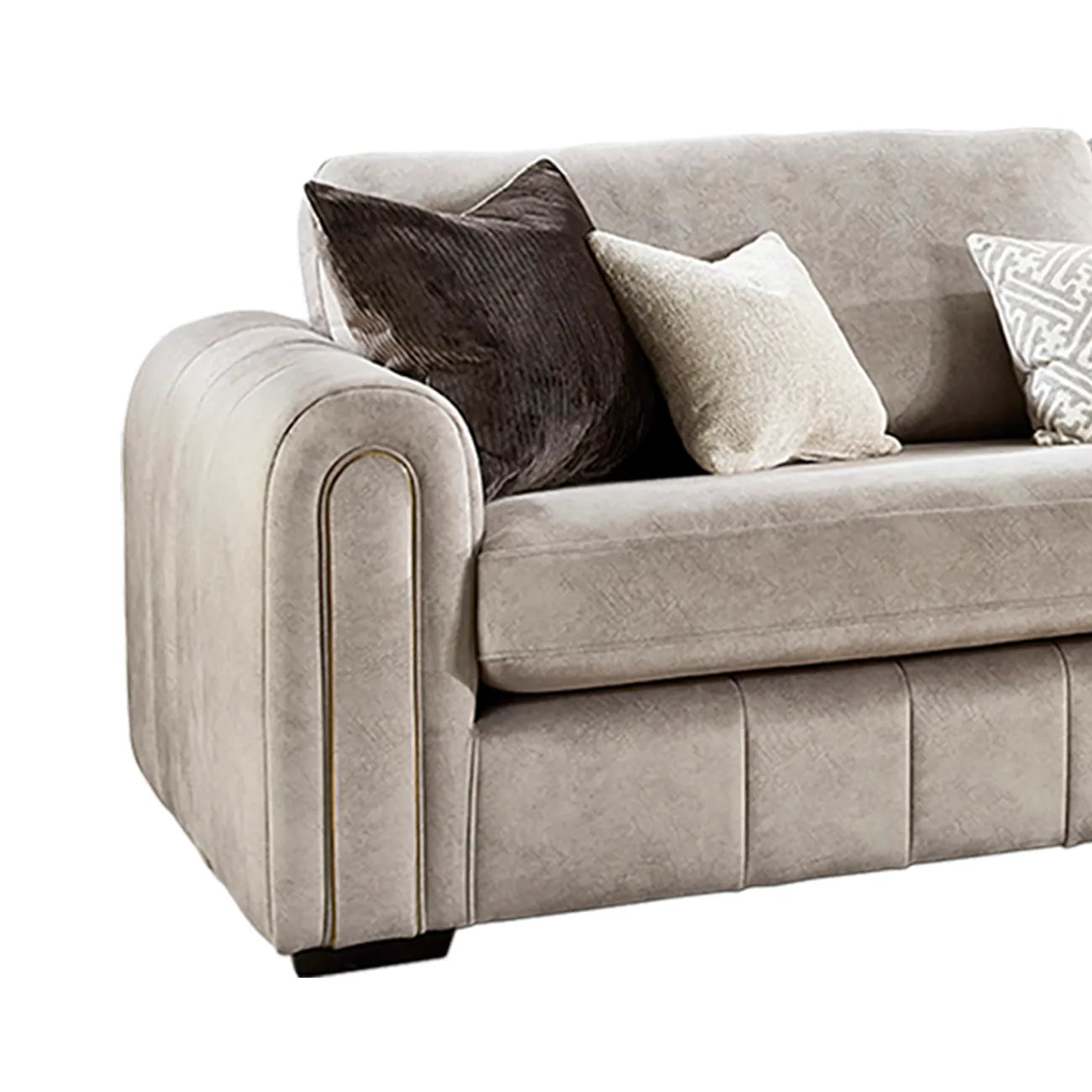 Soho Gemini Stone Grand Fabric Sofa