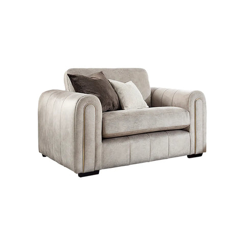 Soho Gemini Stone Fabric 3 Seater Sofa