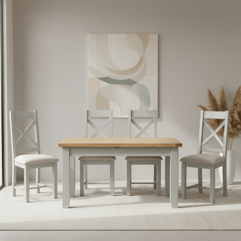 Gloucester 1.4M Small Extending Dining Table with 4 Chairs