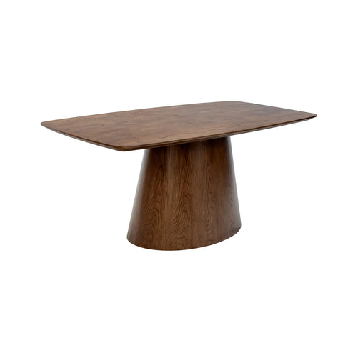Granada Chestnut Dining Table with 6 Granada Ivory Fabric Chairs - Pendle Village Furniture