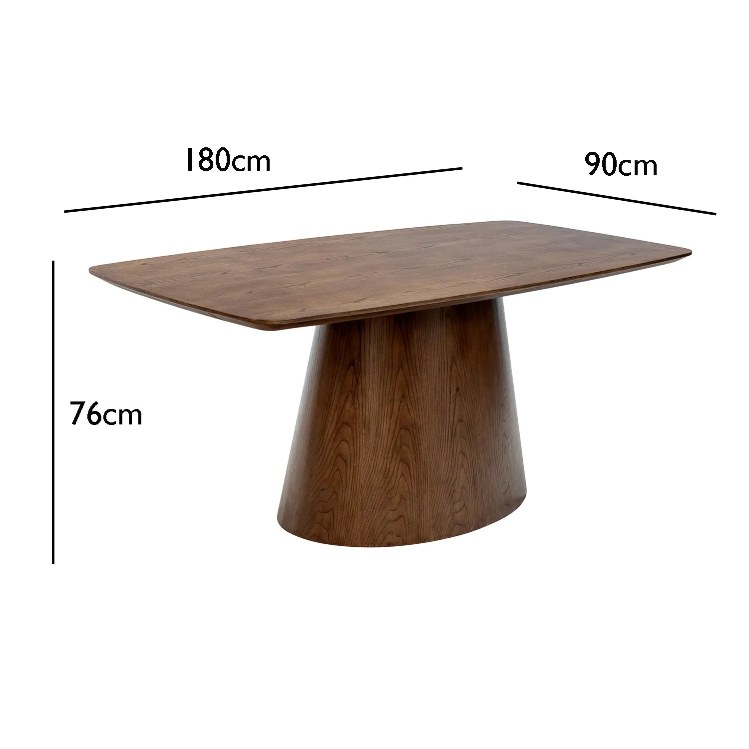 Granada Chestnut Dining Table with 6 Granada Ivory Fabric Chairs - Pendle Village Furniture