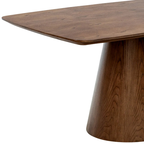 Granada Chestnut Dining Table with 6 Granada Ivory Fabric Chairs - Pendle Village Furniture