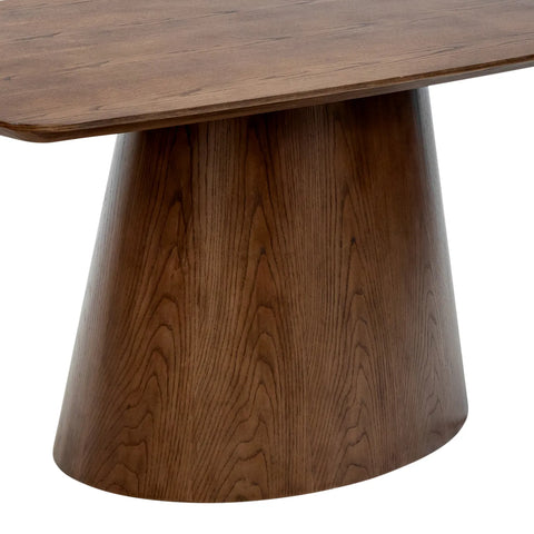 Granada Chestnut Dining Table with 6 Granada Ivory Fabric Chairs - Pendle Village Furniture