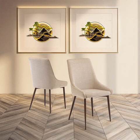 Granada Ivory Fabric Dining Chair – Set of 4 - Pendle Village Furniture