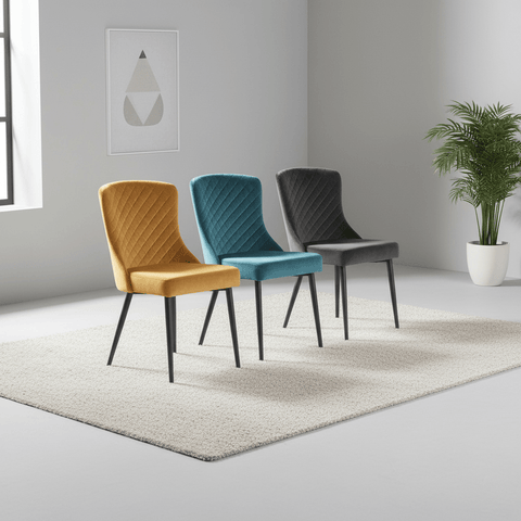 Grand Plush Velvet Dining Chair – Set of 4