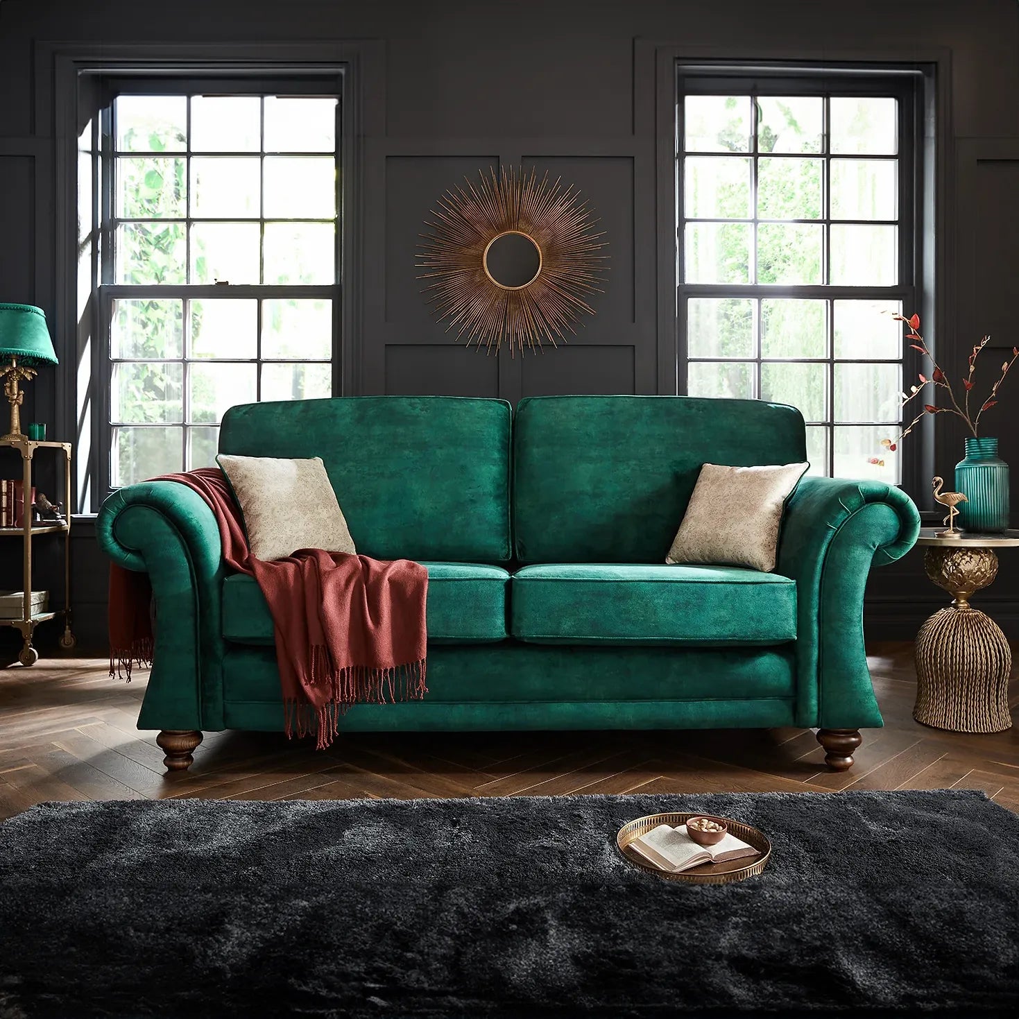 Montague Milano Fabric Upholstered 2 Seater Sofa - Pendle Village Furniture