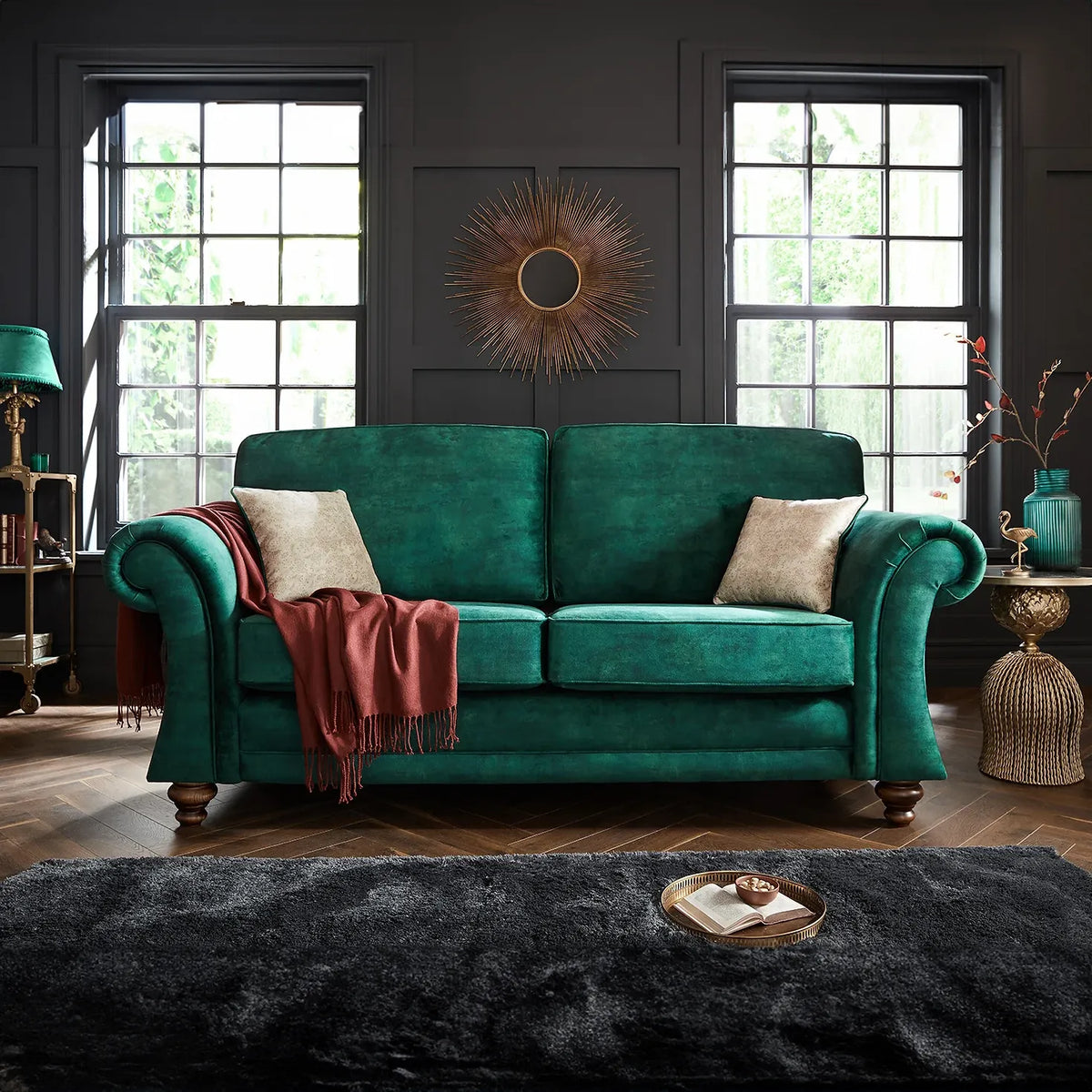 Montague Milano Fabric Upholstered 2 Seater Sofa - Pendle Village Furniture