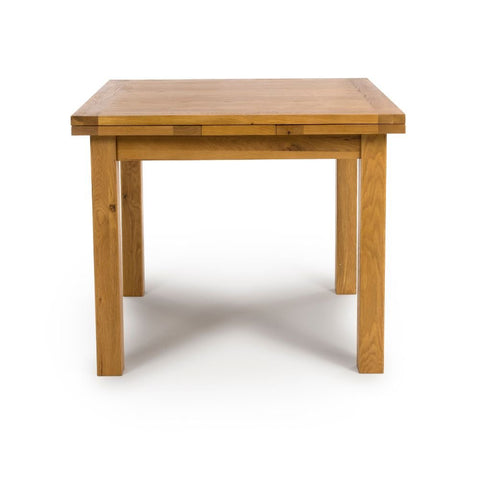 Hampshire Solid Oak Draw Leaf Extending Dining Table 90–160cm
