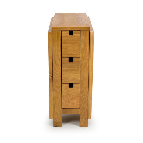 Hampshire Solid Oak Gateleg Drop Leaf Dining Table with 6 Drawers