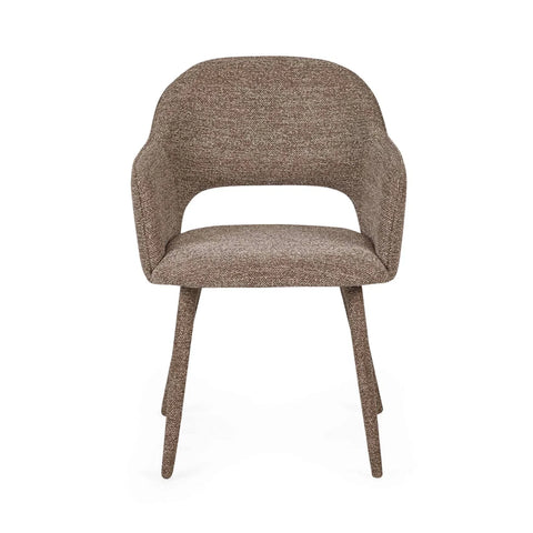 Morocco Taupe Fabric Upholstered Dining Chairs – Set of 4
